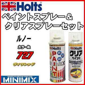 ペイントスプレー ルノー 727 ヴィフレッド Holts MINIMIX クリアスプレーセット