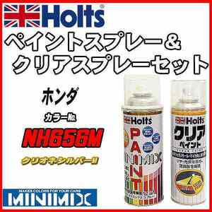 ペイントスプレー ホンダ NH656M クリオネシルバーM Holts MINIMIX クリアスプレーセット