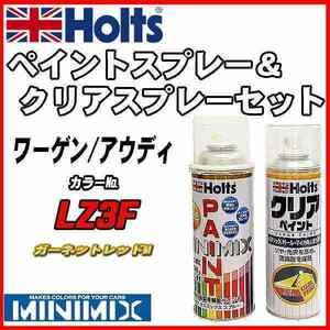 ペイントスプレー ワーゲン / アウディ LZ3F ガーネットレッドM Holts MINIMIX クリアスプレーセット