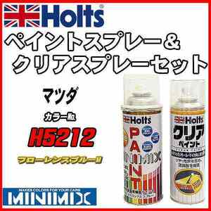 ペイントスプレー マツダ H5212 フローレンスブルーM Holts MINIMIX クリアスプレーセット