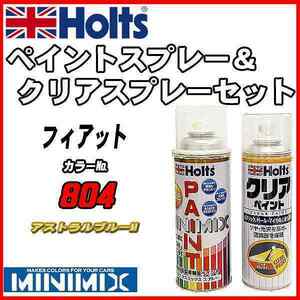 ペイントスプレー フィアット 804 アストラルブルーM Holts MINIMIX クリアスプレーセット