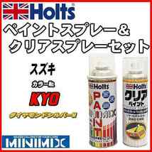 ペイントスプレー スズキ KY0 ダイヤモンドシルバーM Holts MINIMIX クリアスプレーセット_画像1