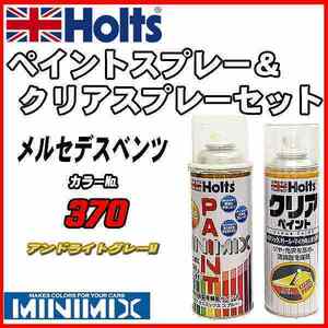 ペイントスプレー メルセデスベンツ 370 アンドライトグレーM Holts MINIMIX クリアスプレーセット