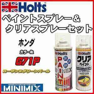 ペイントスプレー ホンダ G71P ローザンヌグリーンパール Holts MINIMIX クリアスプレーセット