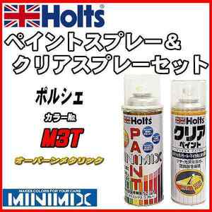 ペイントスプレー ポルシェ M3T オーバーンメタリック Holts MINIMIX クリアスプレーセット