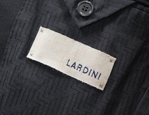 28万【 LARDINI 】ラルディーニ /サンプル品/最高級SARTORIAサルトリアライン/ブリーツ側章ピークドラペルスーツ48 8REG/M-L相当_画像10