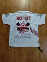 新品 SKULL FLIGHT Tシャツ レッド ラメプリント FREE RIDE CARIFOLNIA LINE スカル フライト フリー ライド カリフォルニア ライン_画像1