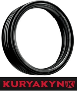 KURYAKYN 7733 DS 2040-1178 7インチ ツアラー ダイナ 用 ヘッドライト トリム 黒 LIGHT HALO TRIM RING BLK