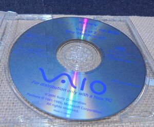 SONY プロダクトリカバリ CD-ROM／VAIO PCV-J10 Vol.2 of 2／ドライバー＆アプリ