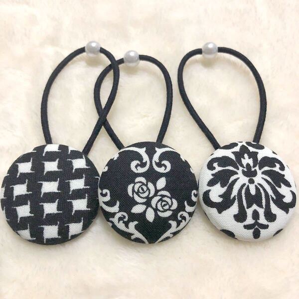 ☆2-9☆ ハンドメイド くるみボタン ヘアゴム