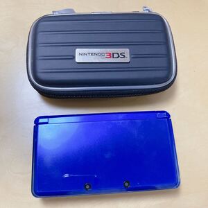 ニンテンドー3DS 3DS本体 メタリックブルー ACアダプター 充電器 ハードケース、SDカードセット
