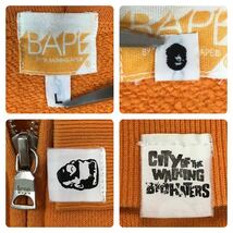 2006年 3rd シャーク パーカー Lサイズ shark full zip hoodie orange a bathing ape bape エイプ ベイプ アベイシングエイプ 1st camo faj_画像9