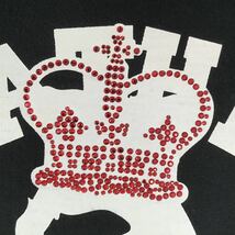 ★XL★ スワロフスキー クラウン カレッジロゴ Tシャツ 王冠 crown a bathing ape bape エイプ ベイプ Red swarovski ラインストーン kk0_画像3