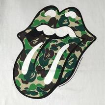 ★激レア★ ROLLING STONES × bape ABC camo Tシャツ Sサイズ ローリングストーンズ a bathing ape エイプ ベイプ アベイシングエイプ 09j_画像2