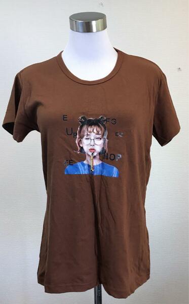 レディース 半袖Tシャツ 韓国ファッション ブラウン ビックサイズ