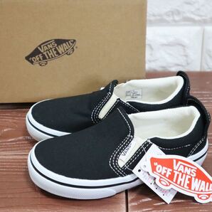 新品 17㎝ VANS バンズ キッズ SLIPON スリッポン 黒 ブラック ホワイト