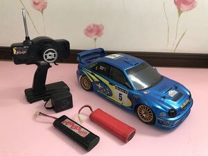 送料無料 1/10 スバル インプレッサ ラリーカー ラジコンカー セット バッテリー 充電器 ジャンク SUBARU IMPREZA