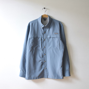 【送料無料】エディーバウアー アウトドア ナイロンシャツ 長袖シャツ メンズM トレッキング Eddie Bauer USA 登山 古着 CA0384