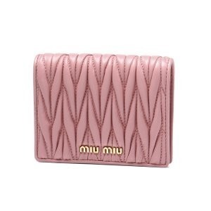 MIUMIU miu miu ミュウミュウ 二つ折り財布 マテラッセコインケース 小銭入れ 財布