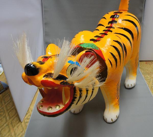 Pour fêter ta naissance, tigre en papier mâché n°13, Artisanat traditionnel d'Okayama, mini signe du zodiaque avec mouton, saison, Évènement annuel, la journée des enfants, Poupée de mai