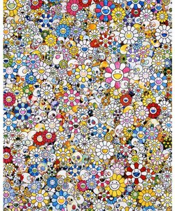 村上隆 ポスター 【Skulls & Flowers Multicolor】 Takashi Murakami / Edition 300 / Signed.