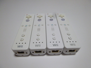R005《即日発送 送料無料 動作確認済》Wii リモコン 白 4個セット 任天堂 純正 RVL-003 コントローラ コントローラー ホワイト