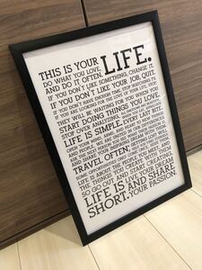 A3サイズ【フレーム付】インテリアポスター LIFE