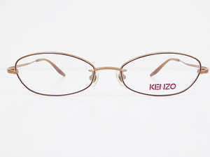 ∞【デッドストック】KENZO ケンゾー 眼鏡 メガネフレーム KE25455 51[]16-140 メタル フルリム オレンジ ブラウン □H8