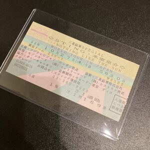 Nothing Like The Sun World Tour In Japan 氷室京介 × STING 1988/10/27 東京ドーム チケット 半券 ハードケース入り