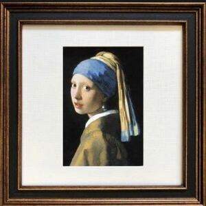 新品未使用　ヨハネス・フェルメール インテリア 名画 Vermeer 真珠の耳飾りの少女 美工社 24×24×2cm
