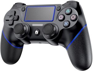 P4 コントローラー Bluetooth接続 600mAHバッテリー 二重振動 Bluetooth 遅延なし 高耐久ボタン ゲームパット搭載 P4/P3/PC対応