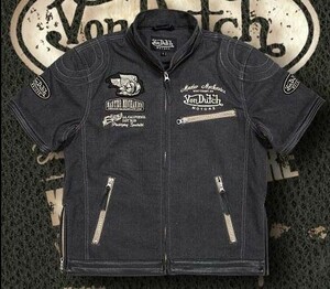 新品 Von Dutch（ボンダッチ）VOM-S15コットンZipシャツ 黒・サイズ（M ・Lから）