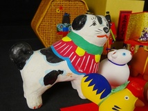 6○郷土玩具 大量 まとめて 日本人形 置物 十二干支 雛 赤ベコ 狛犬 その他 お土産 いろいろ _画像8