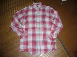 723-30♂：McGREGOR マクレガー　長袖　ボタンダウンシャツ　size.S　色.赤チェック　アメリカンカジュアル　