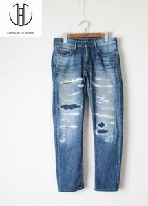 【 JAPAN BLUE JEANS 】12oz CALIF DENIM Santa Monica プレップカット ダメージリメイク デニムパンツ ジーンズ 29 JB2400 定価 \17,600