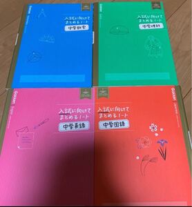 入試に向けてまとめるノート 中学国語 数学 英語 理科 4冊セット。学研。高校入試対策に
