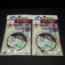 Hayabusa 泳がせ胴突 グレ鈎 ハリ12号 ハリス10号100cm 捨て糸5号 1本鈎1セット 2枚セット ※未使用 (6n0506) ※クリックポスト10_画像1