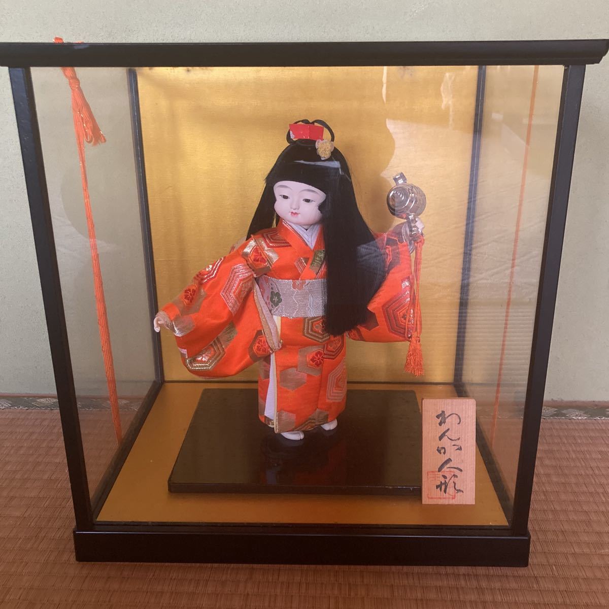 Wanka Doll Japanese Doll Glass Case Showa Retro Traditional Craft May Doll Gavel, doll, character doll, Japanese doll, others