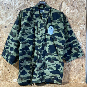 A BATHING APE BAPE NINJA KIMONO SHIRT シャツ XL 羽織 迷彩 カモフラージュ ベイプカモ