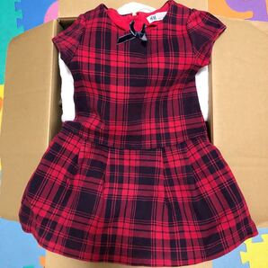 H&M キッズ ワンピース 開園卒園発表会 90 100 フォーマル チェック柄