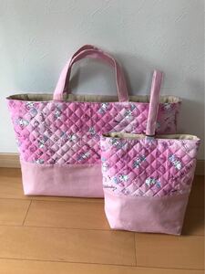 ハンドメイド レッスンバッグ上靴入れセット