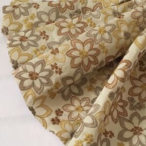 花柄刺繍 コットンレース生地 刺繍レース 綿レース 刺繍生地 国産刺繍 ハギレ