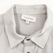 ●Calvin Klein カルバンクライン 長袖 コットン×リヨセル シャツ サイズM メンズ ライトグレー シルバーグレー トップス 1BA/82894_画像3