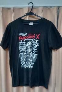 FEROCIOUS X Tシャツ　Mサイズ　検索用/ disarm disclose discharge framtid gloom PUNK HARDCORE CRUST ハードコア クラスト