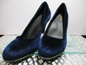 Re:EDIT high heel heel mules shoes dark blue dark purple new goods unused size 24.0 24.5 L details * photograph reference shop consigning goods 