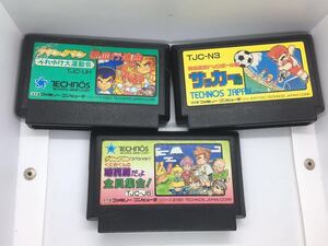 熱血 シリーズ(くにおくんの時代劇だよ全員集合 ダウンタウン熱血行進曲 熱血高校ドッジボール部 サッカー編)/ファミコン FC ゲーム