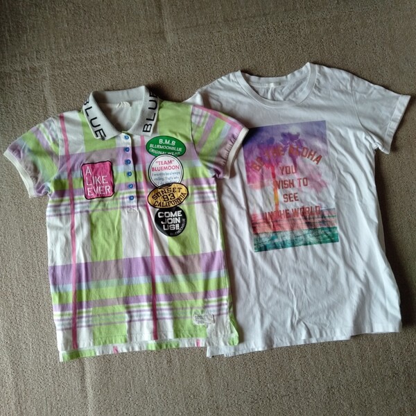 半袖Tシャツ 2枚 gu Blue Moon Blue