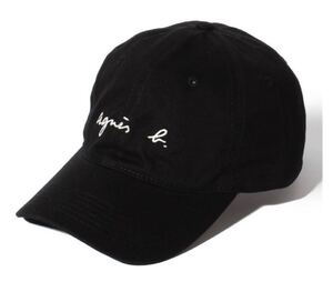 agnes b. キャップ ロゴ入り ブラック 新品未使用品