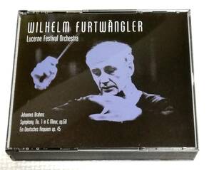 CD　ブラームス 交響曲1番/ドイツレクイエム/フルトヴェングラー/LFO/2枚組/US盤