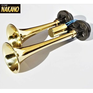 * conditions attaching free shipping * day . brass made D type yan key horn 300mm 24Vni ticket Gold 